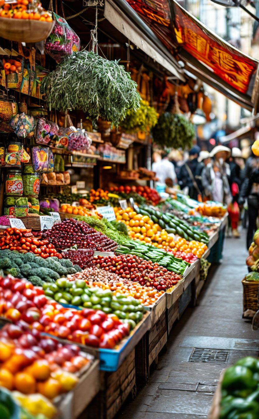 Fresh produce at a local market